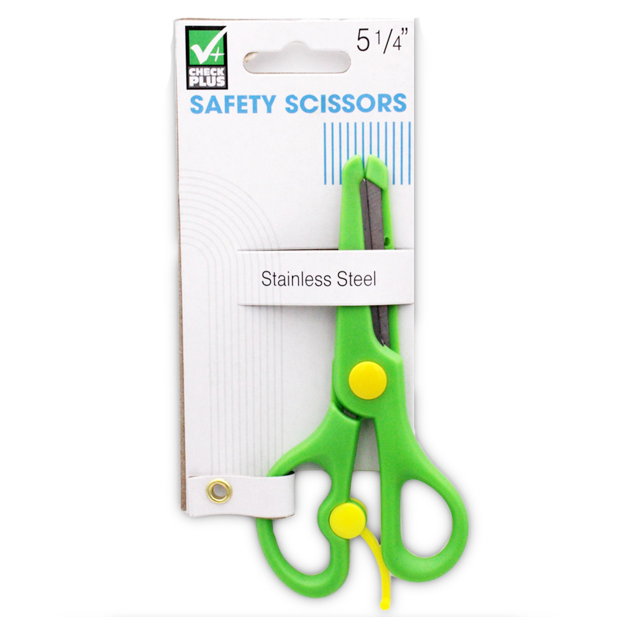 CHECK PLUS SAFETY SCISSORS GREEN