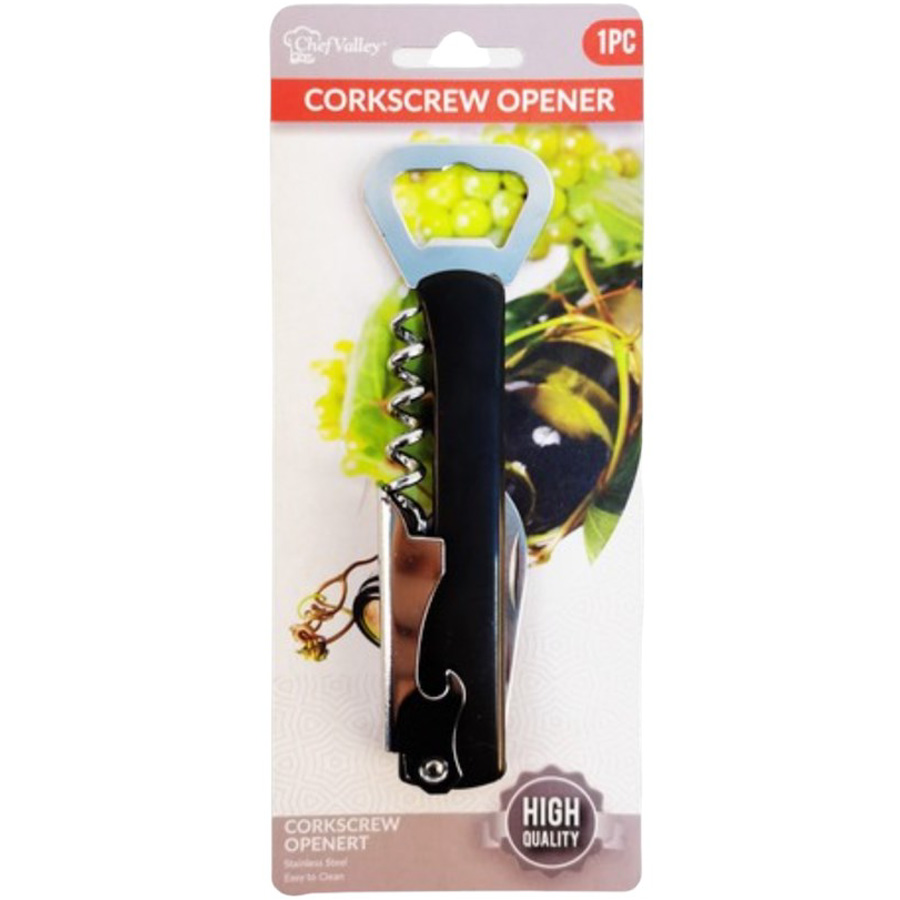 CHEF VALLEY CORKSCREW OPENER 1 CT