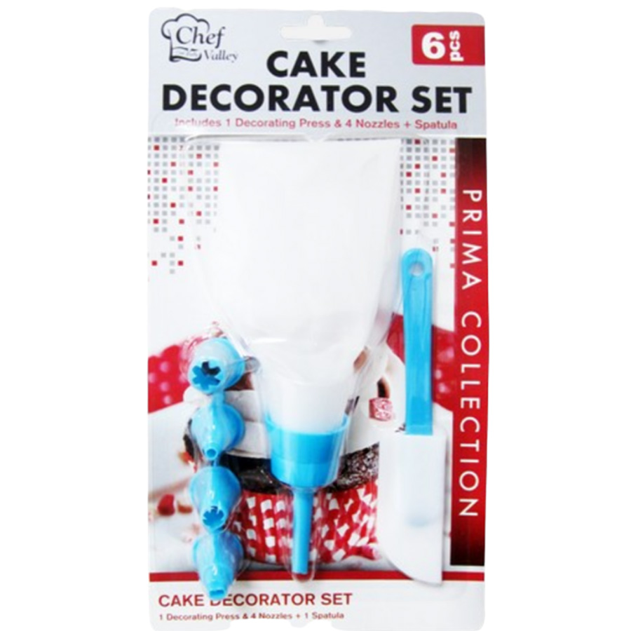 CHEF VALLEY NYLON CAKE DECORATOR+SPATULA 1 SET