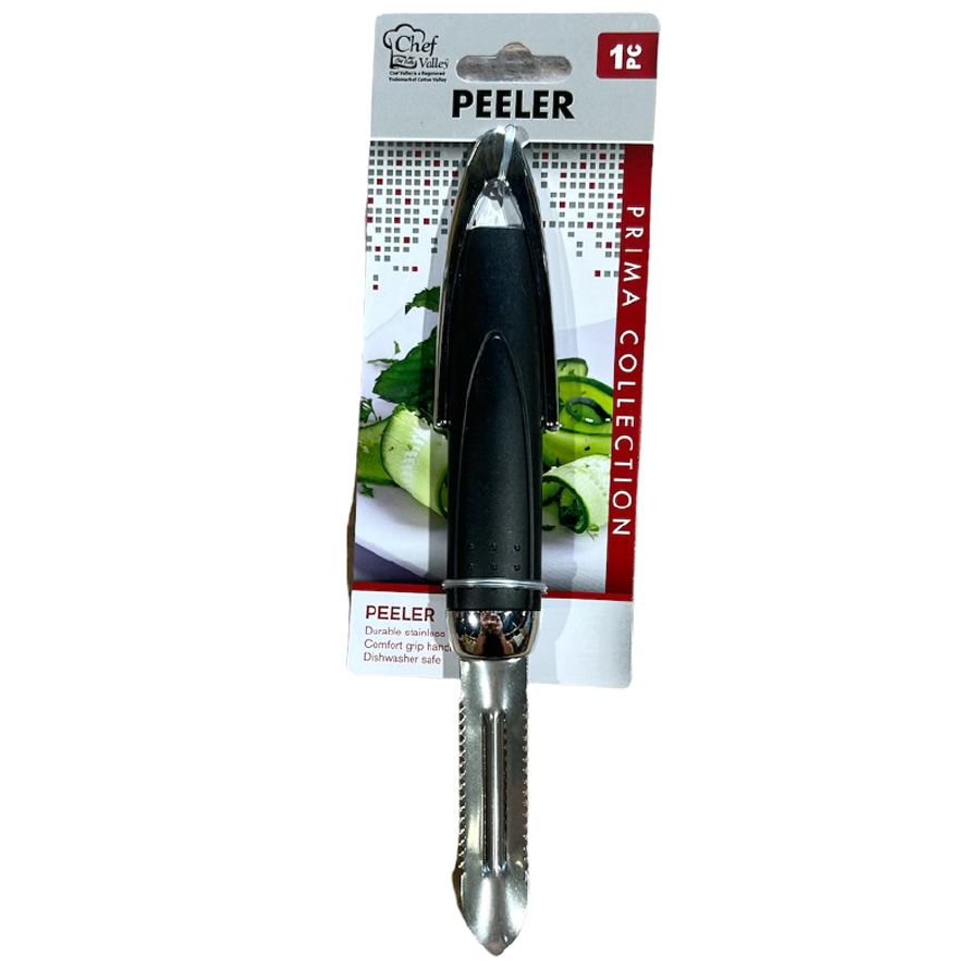 CHEF VALLEY PEELER 1 CT WITH BLACK HANDLE
