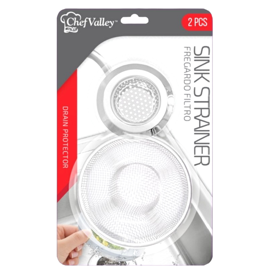 CHEF VALLEY SINK STRAINER 2 CT SET