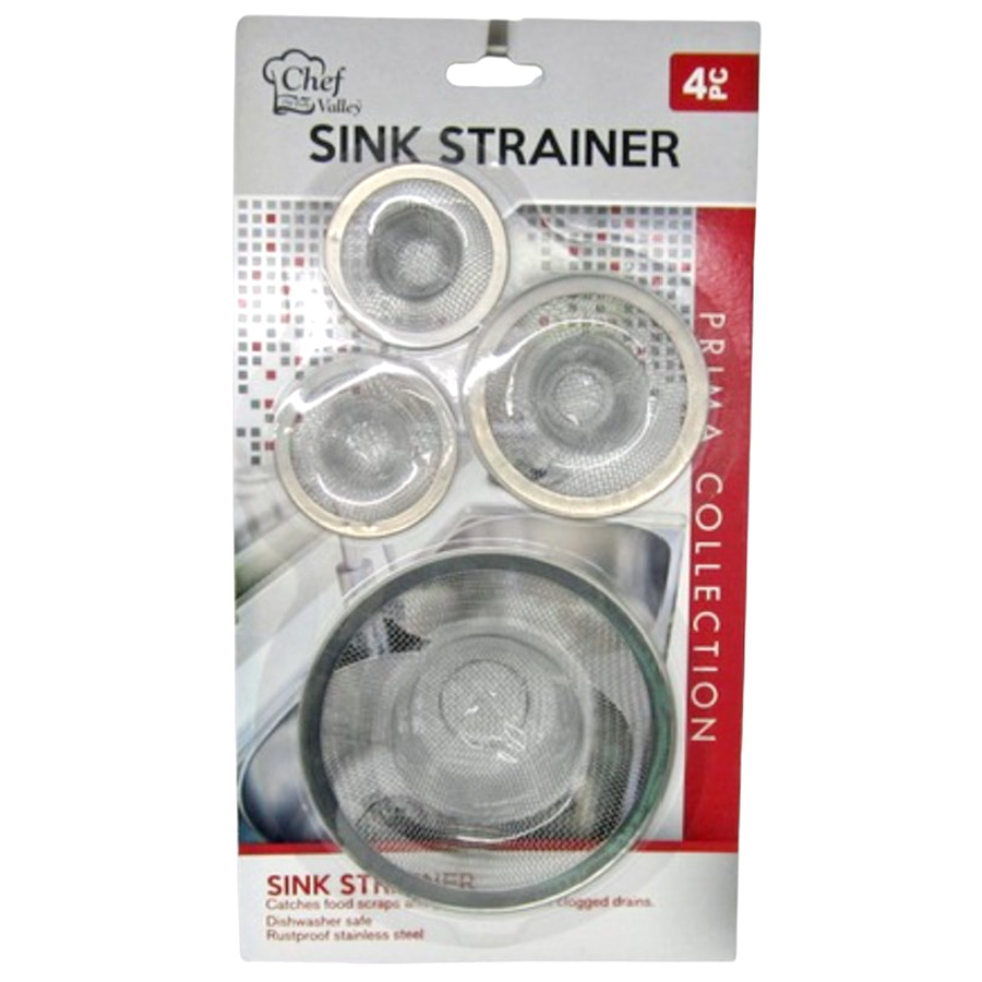 CHEF VALLEY SINK STRAINER 4 CT SET