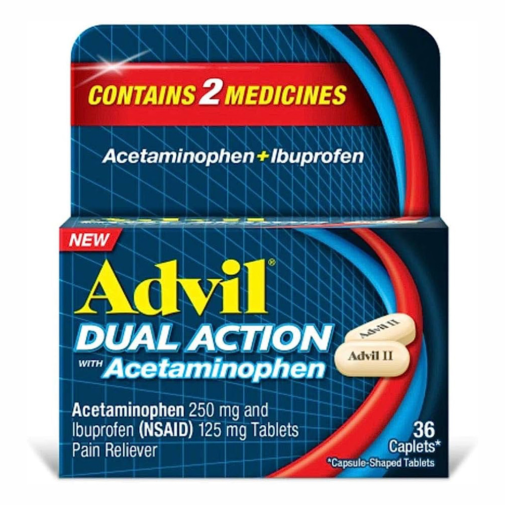 ADVIL TABLETS 36 CT DUAL ACTION WITH ACETAMINOPHEN