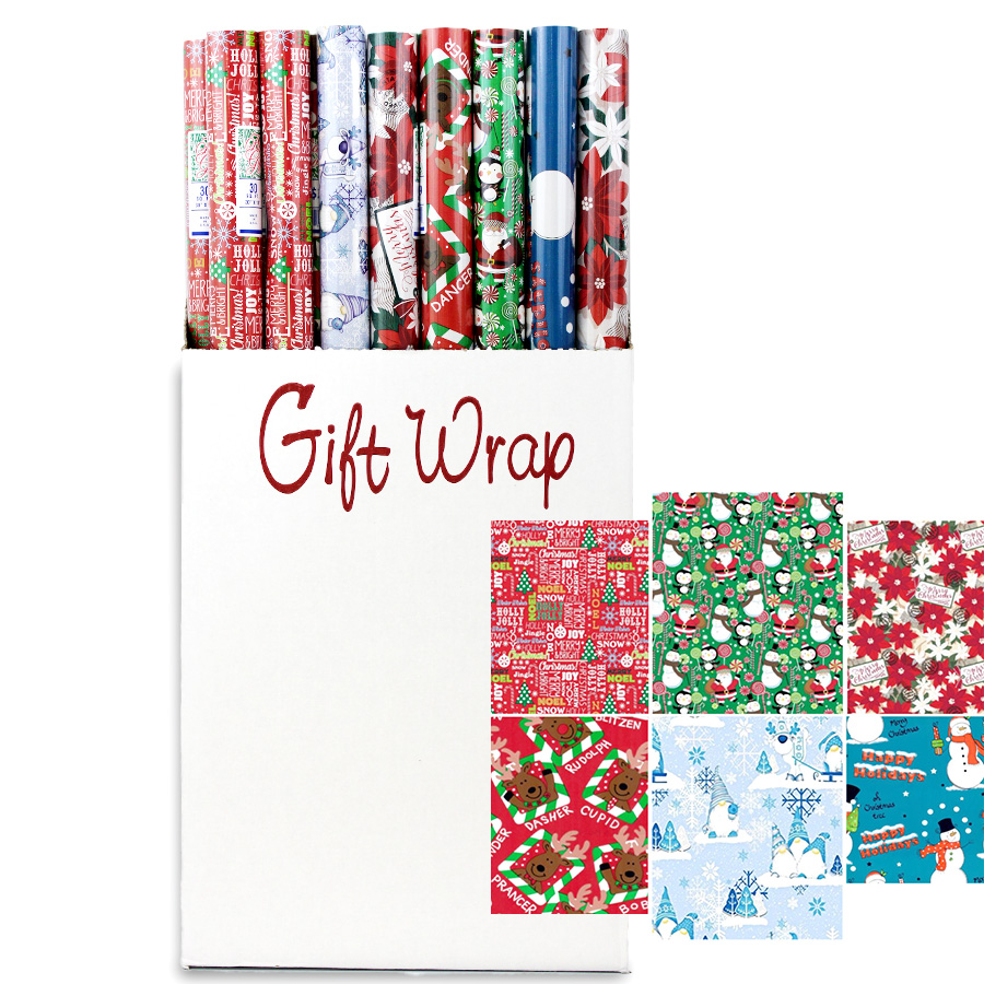 CHRISTMAS GIFT WRAP 30 SQFT 30 X 12 IN ASSORTED STYLE #1