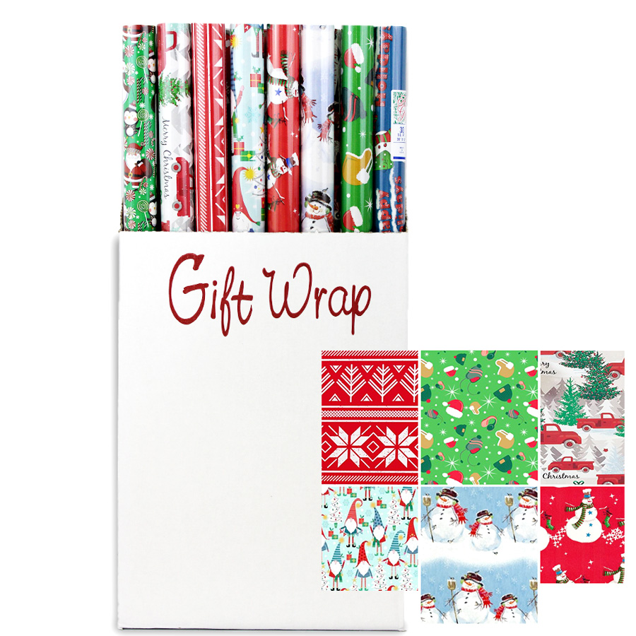 CHRISTMAS GIFT WRAP 40 SQFT 40 X12IN ASSORTED STYLE #1