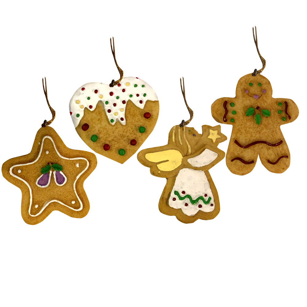 CHRISTMAS ORNAMENTS S/4 ASST