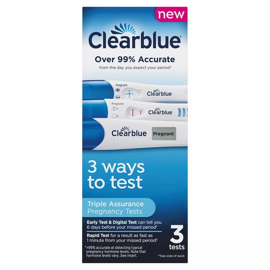CLEARBLUE PREGNANCY TEST 3 CT TRIPLE ASSURANCE