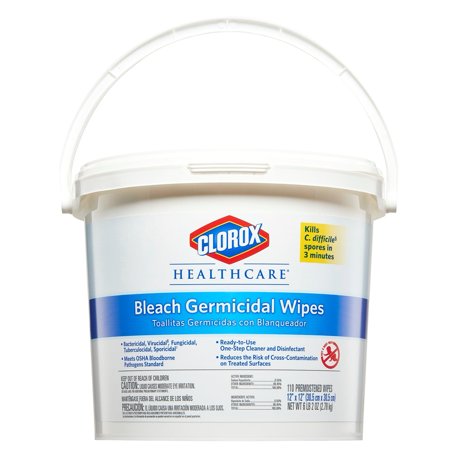 CLOROX 110 CT HEALTH CARE BLEACH GERMICIDAL WIPES