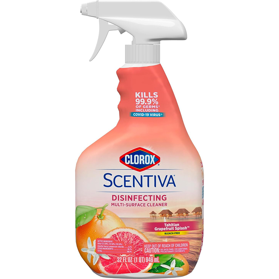 CLOROX MULTI SURFACE CLEANER 32 OZ TAHITIAN GRAPFRUIT SPLASH SCENTIVA SPRAY