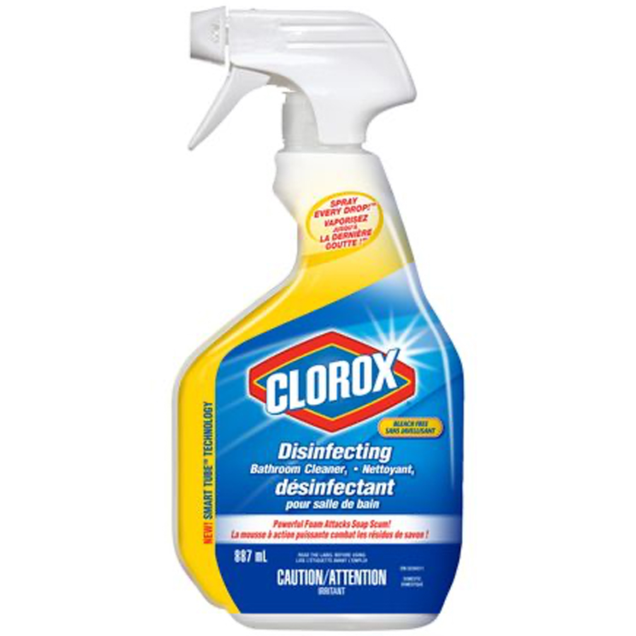 CLOROX SPRAY DISINFECTING BATHROOM CLEANER 887 ML