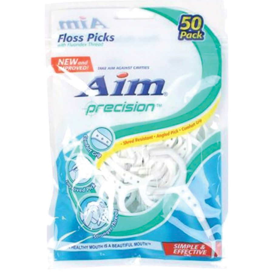 AIM DENTAL FLOSS PICK 50 CT PRECISION
