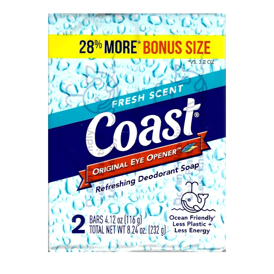 COAST BAR SOAP 4.12 OZ 2 PK FRESH SCENT