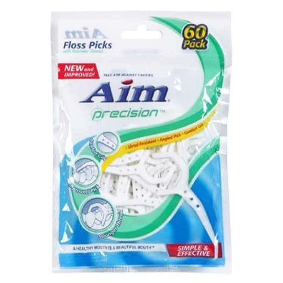 AIM DENTAL FLOSS PICK 60 CT PRECISION