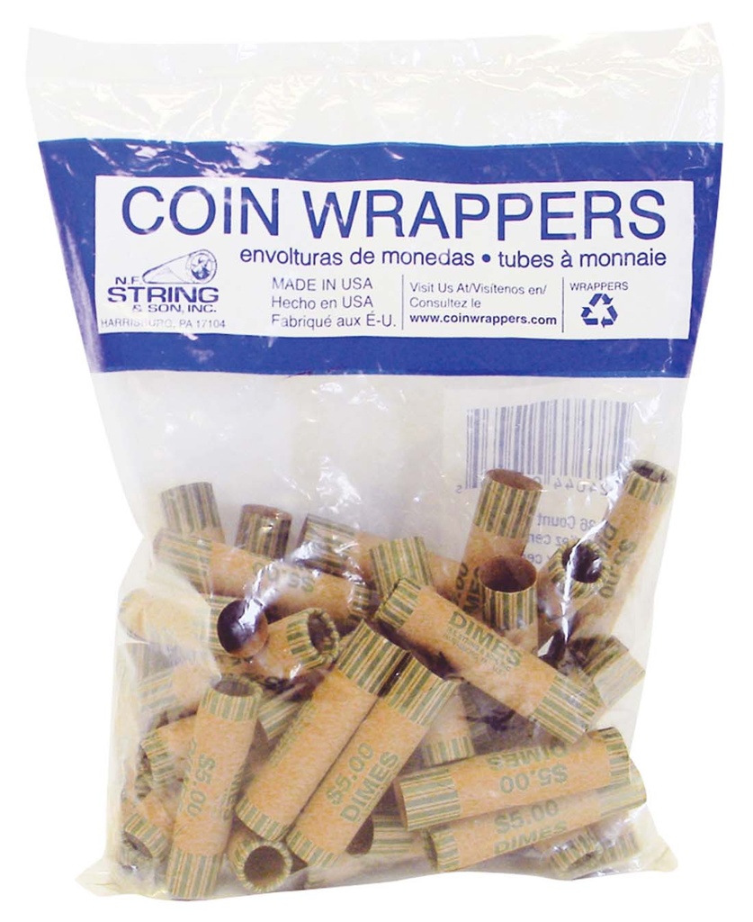 COIN WRAPPERS 36 CT DIME