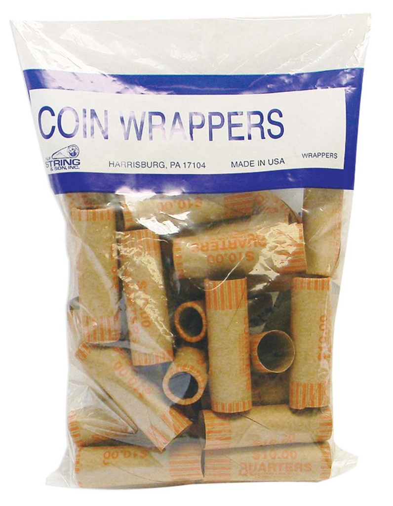 COIN WRAPPERS 36 CT QUARTERS