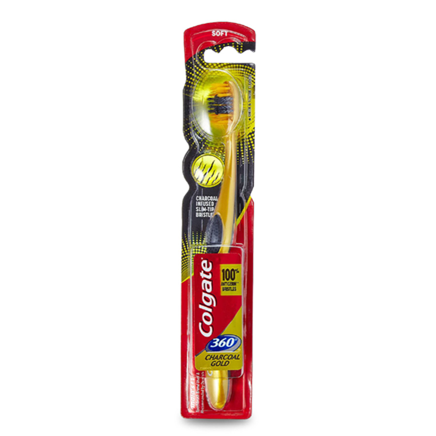 COLGATE TOOTHBRUSH 1 CT CHARCOAL GOLD