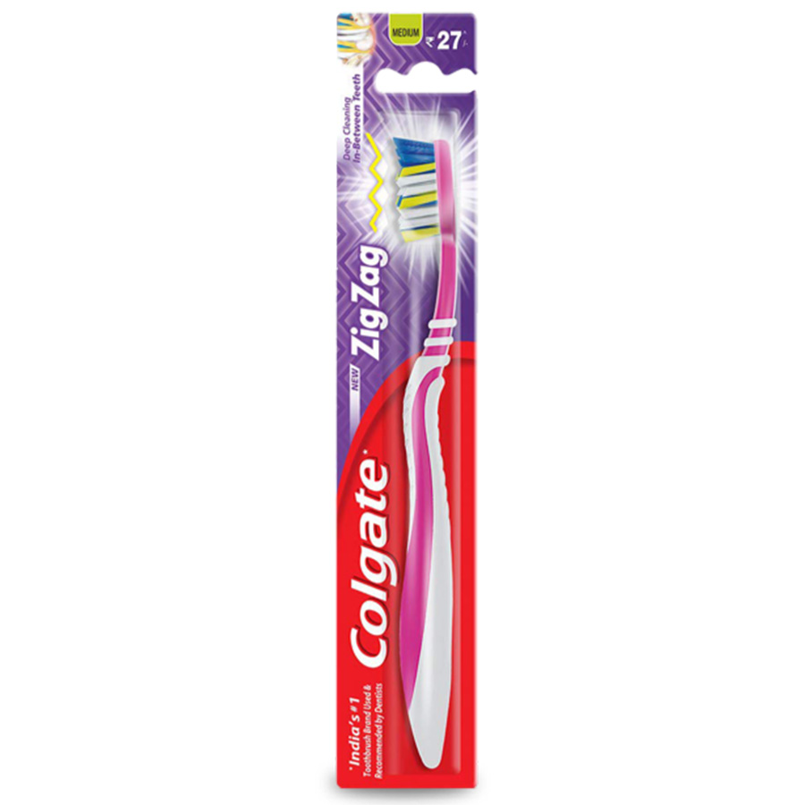 COLGATE TOOTHBRUSH 1 CT MEDIUM TRAY ZIG ZIG