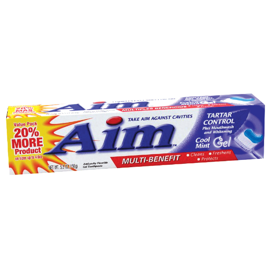 AIM TOOTHPASTE 5.5 OZ TARTAR CONTROL COOL MINT -64