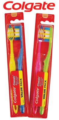 COLGATE TOOTHBRUSH 2 CT CLASSIC CLEAN SOFT FULL HEAD