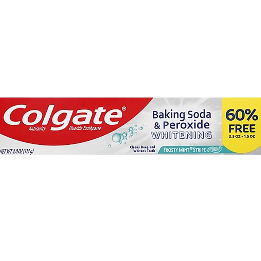 COLGATE TOOTHPASTE 2.5 OZ +1.5 OZ BAKING SODA 60% FREE