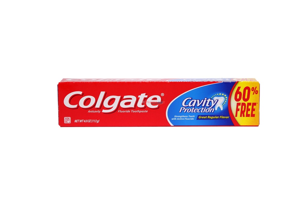 COLGATE TOOTHPASTE 2.5 OZ +1.5 OZ REGULAR +60% FREE