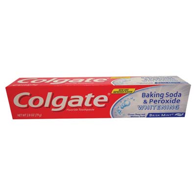 COLGATE TOOTHPASTE 2.5 OZ WHITENING BAKING SODA & PEROXIDE MINT PASTE