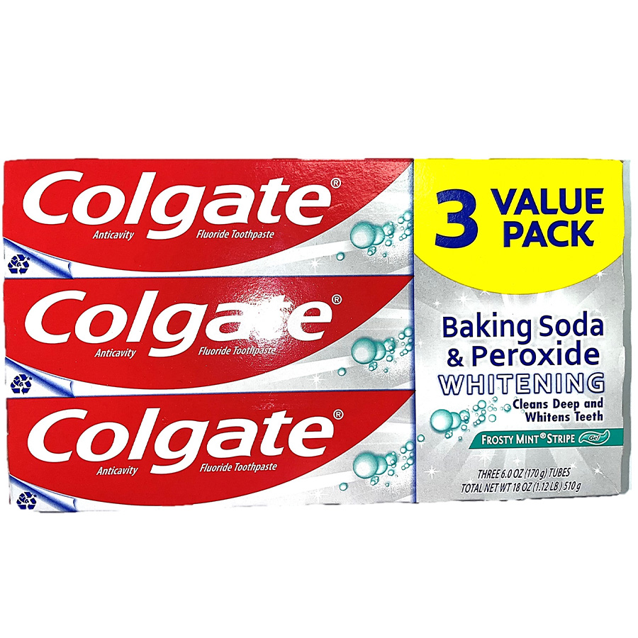 COLGATE TOOTHPASTE 3 VALUE PACK 6 OZ BAKING SODA