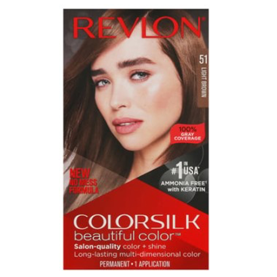 COLOR SILK HAIR COLOR 1 PK #51 LIGHT BROWN