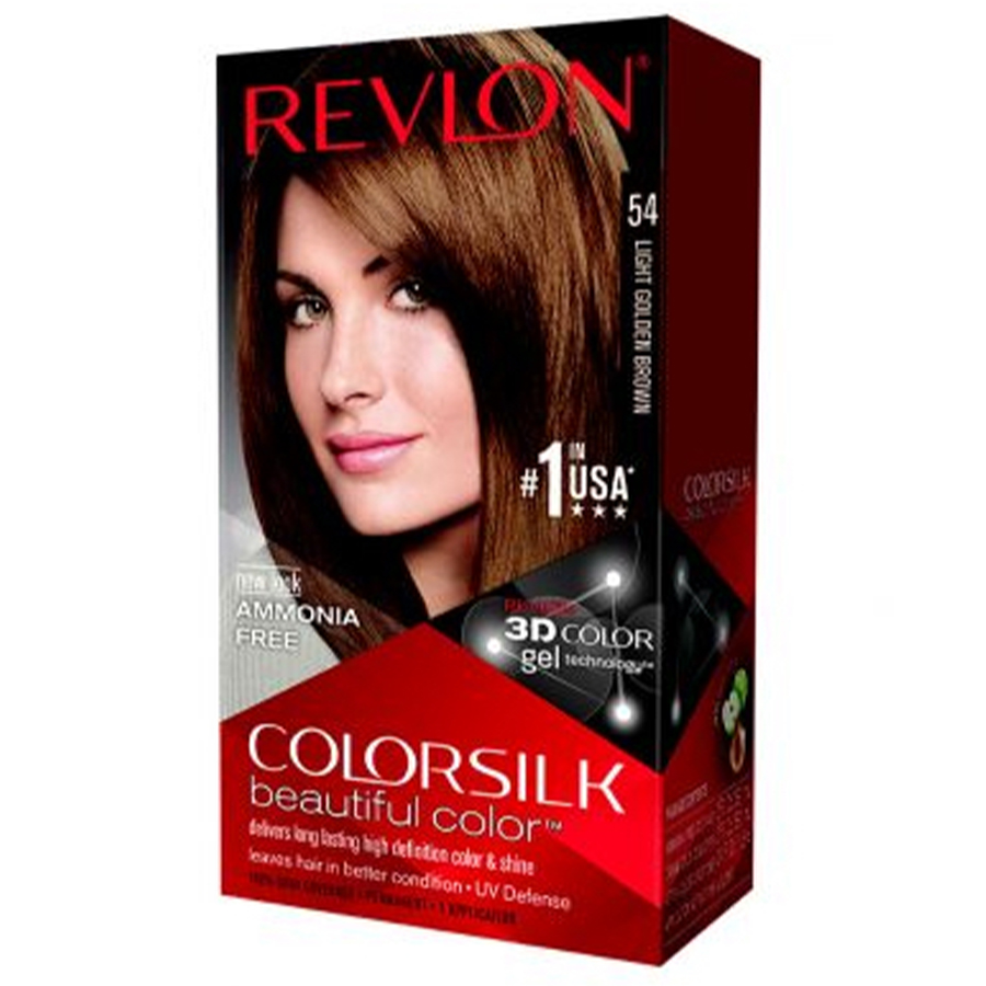 COLOR SILK HAIR COLOR 1 PK #54 LIGHT GOLDEN BROWN