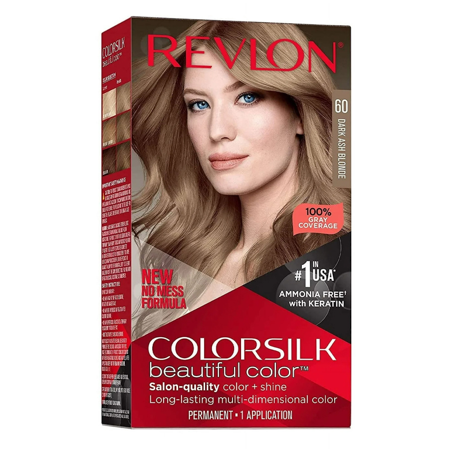 COLOR SILK HAIR COLOR 1 PK #60 DARK ASH BLONDE