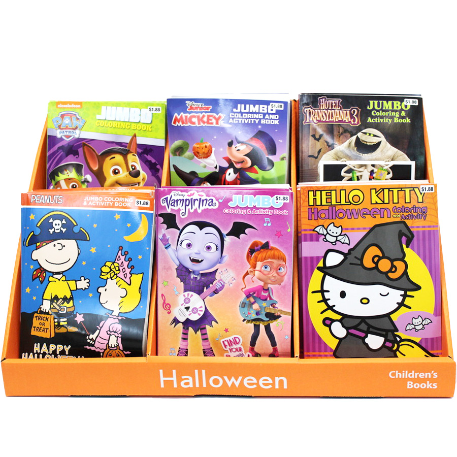 COLORING BOOKS 1 CT HALLOWEEN IN DISPLAY