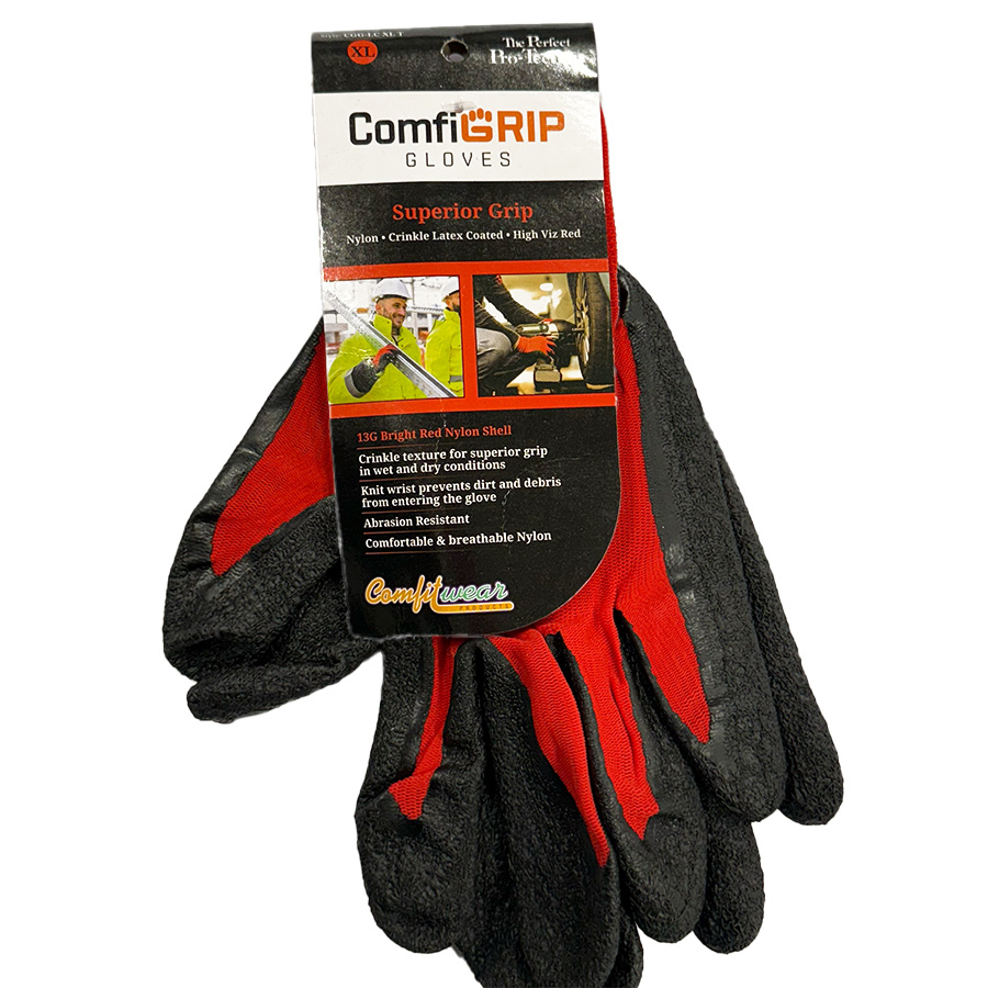 COMFIGRIP WORKING GLOVES 1 CT RED XL