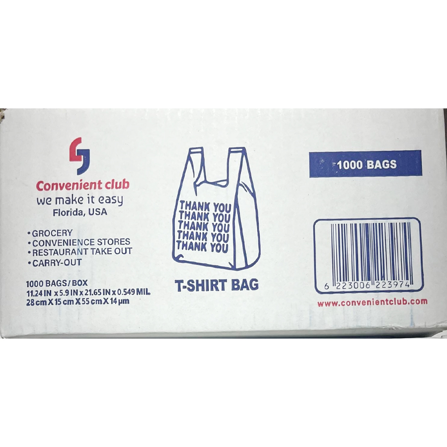 CONVENIENT CLUB WHITE BAGS 1000 CT