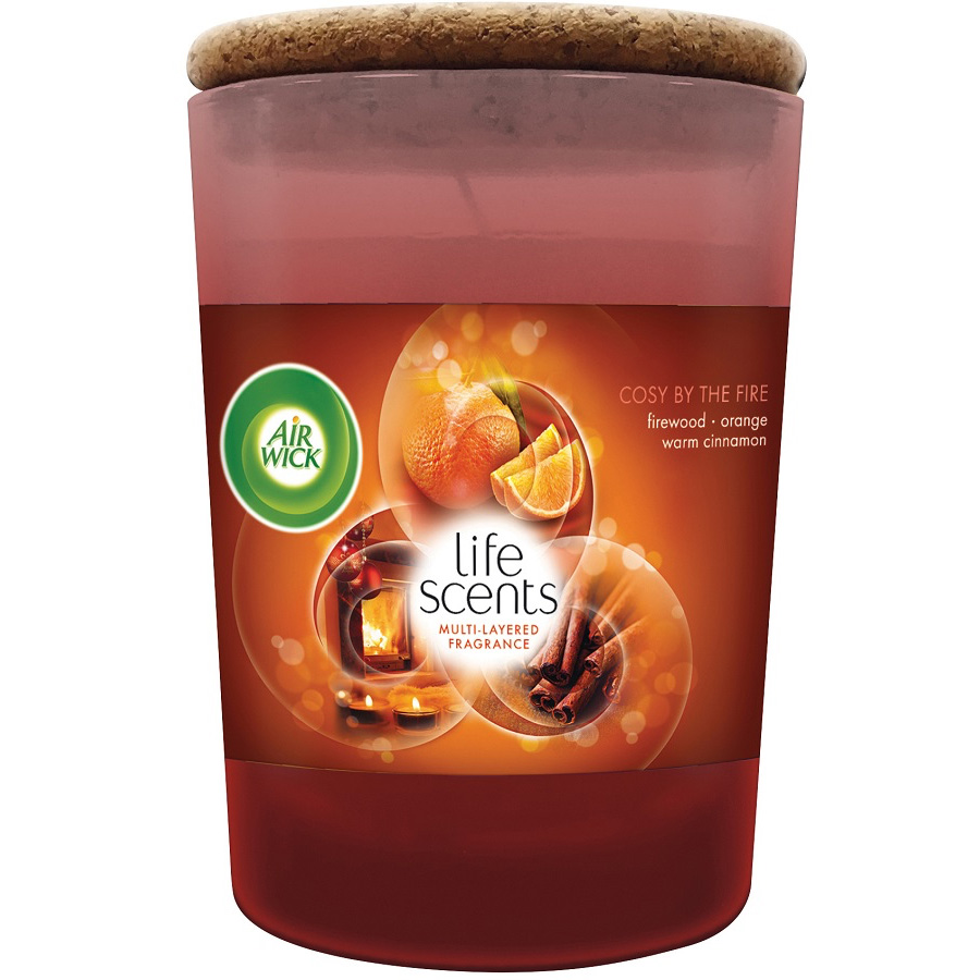 AIR WICK SCENTED CANDLE 185 G ARANCIA E INCENSO