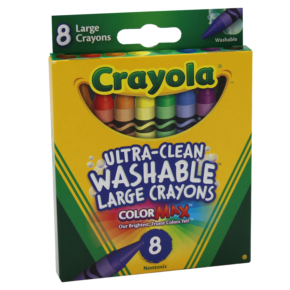 CRAYOLA LARGE WASHABLE CRAYONS 8 CT