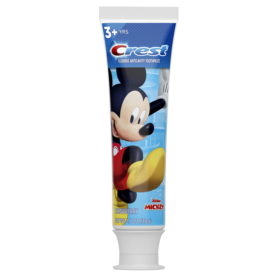 CREST KID'S CAVITYY PROTECTION TOOTHPASTE 4.2 OZ FEATURING DISNEY JUNIOR MICKEY MOUSE AGES 3+ STRAWBERRY
