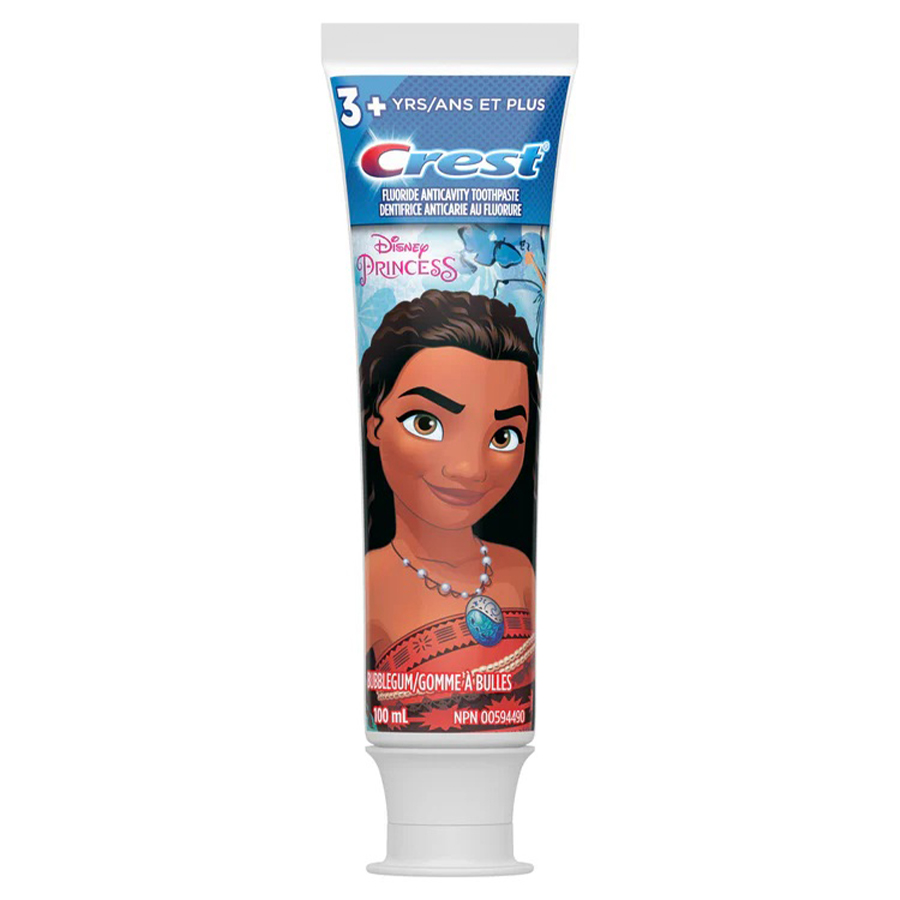CREST KID'S CAVITYY PROTECTION TOOTHPASTE 4.2 OZ FEATURING DISNEY PRINCESS AGES 3+ BUBBLE GUM