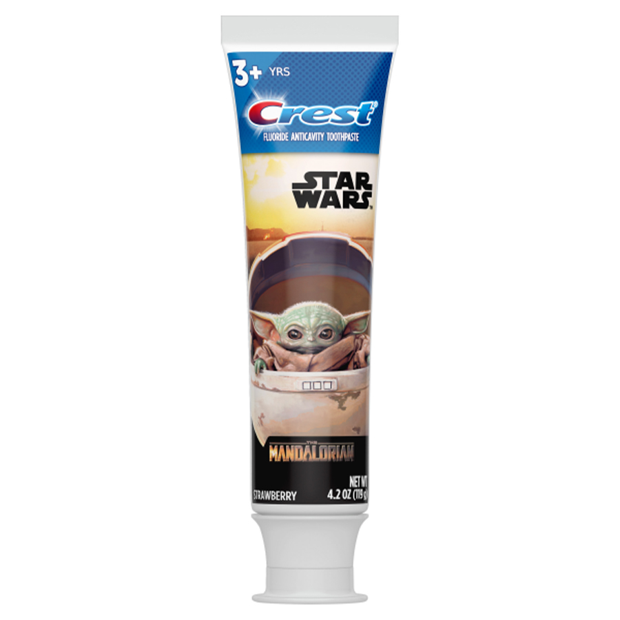 CREST KID'S CAVITYY PROTECTION TOOTHPASTE 4.2 OZ FEATURING STAR WARS THE MANDALORIAN AGES 3+ STRAWBERRY