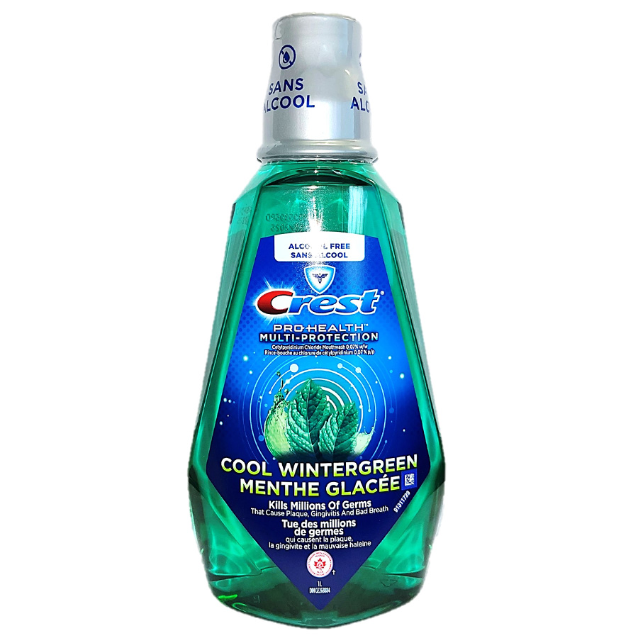 CREST MOUTH WASH 1 L COOL WINTERGREEN PRO HEALTH