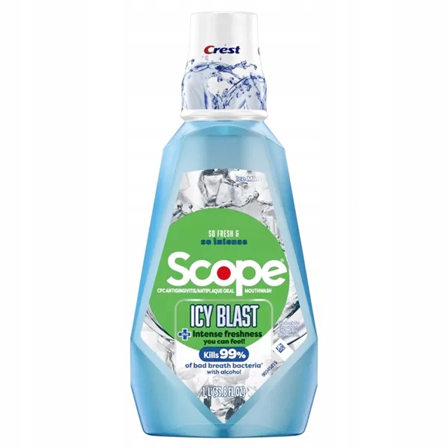 CREST MOUTHWASH W/SCOPE 1 L ICE MINT ICCY BLAST
