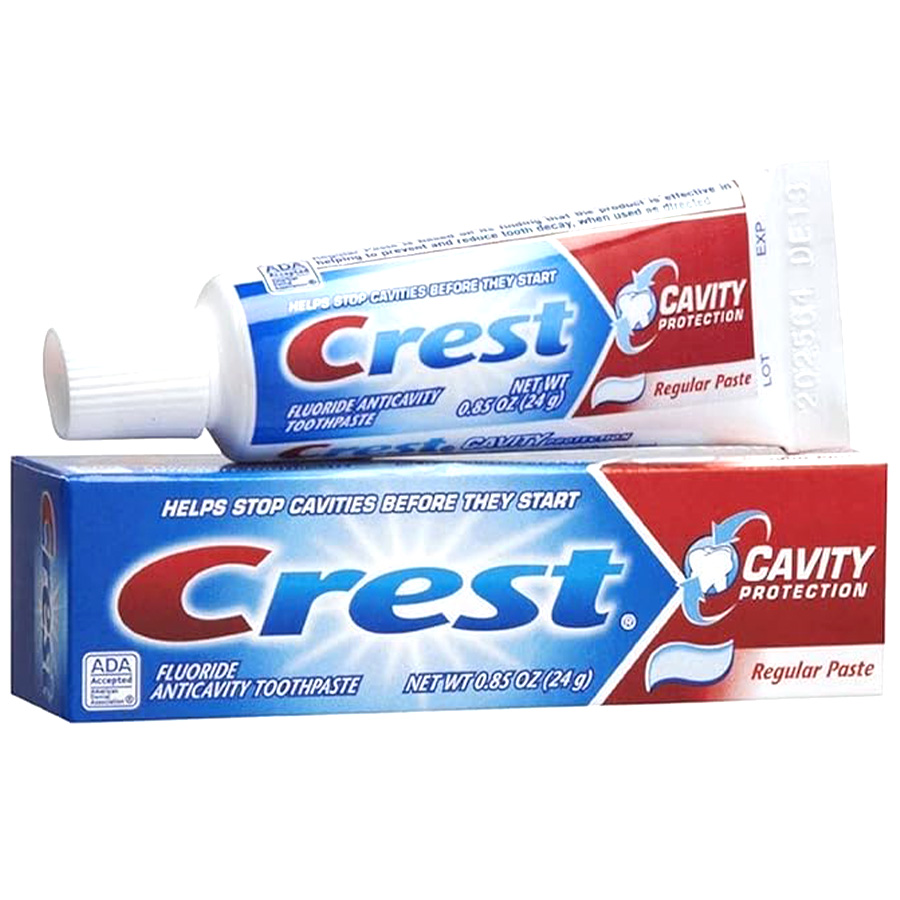 CREST TOOTHPASTE 0.85 OZ REGULAR WITH TRAVEL TOOTHBRUSH BLISTER