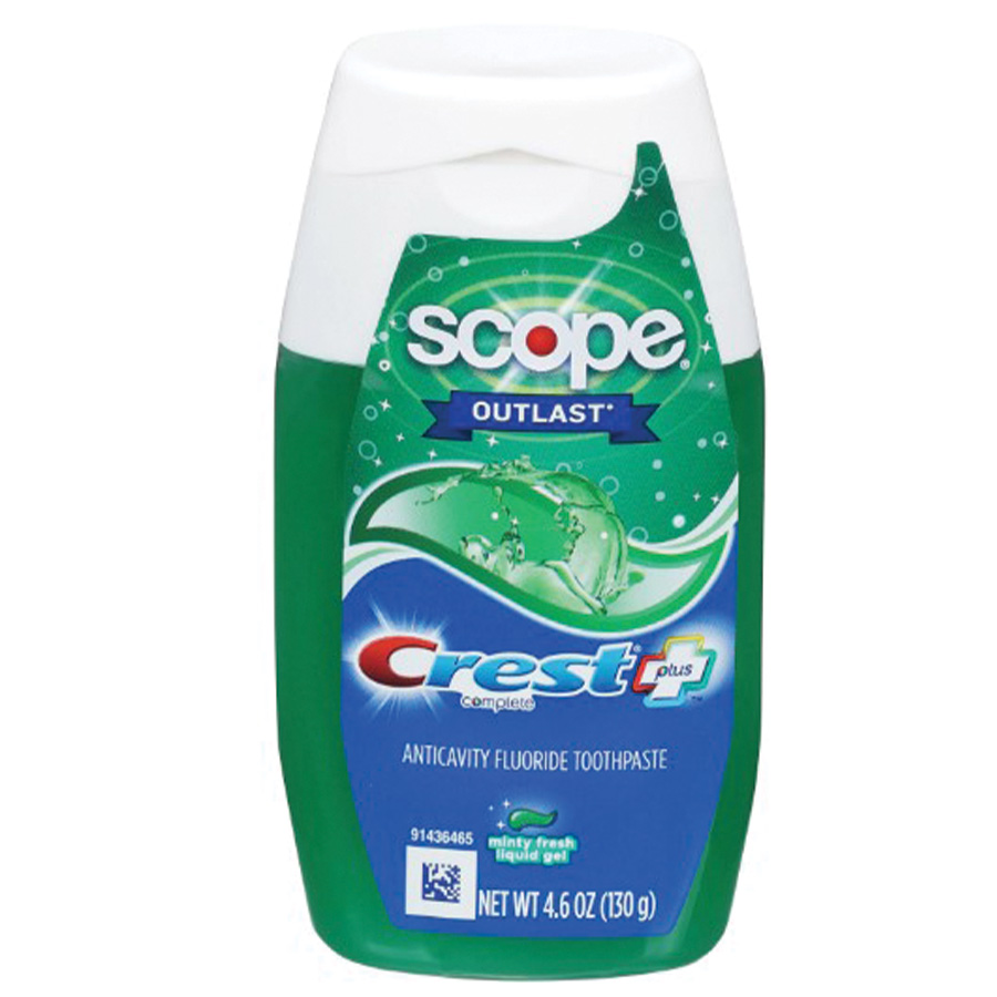 CREST TOOTHPASTE 4.6 OZ SCOPE OUTLAST MINTY FRESH LIQUID GEL
