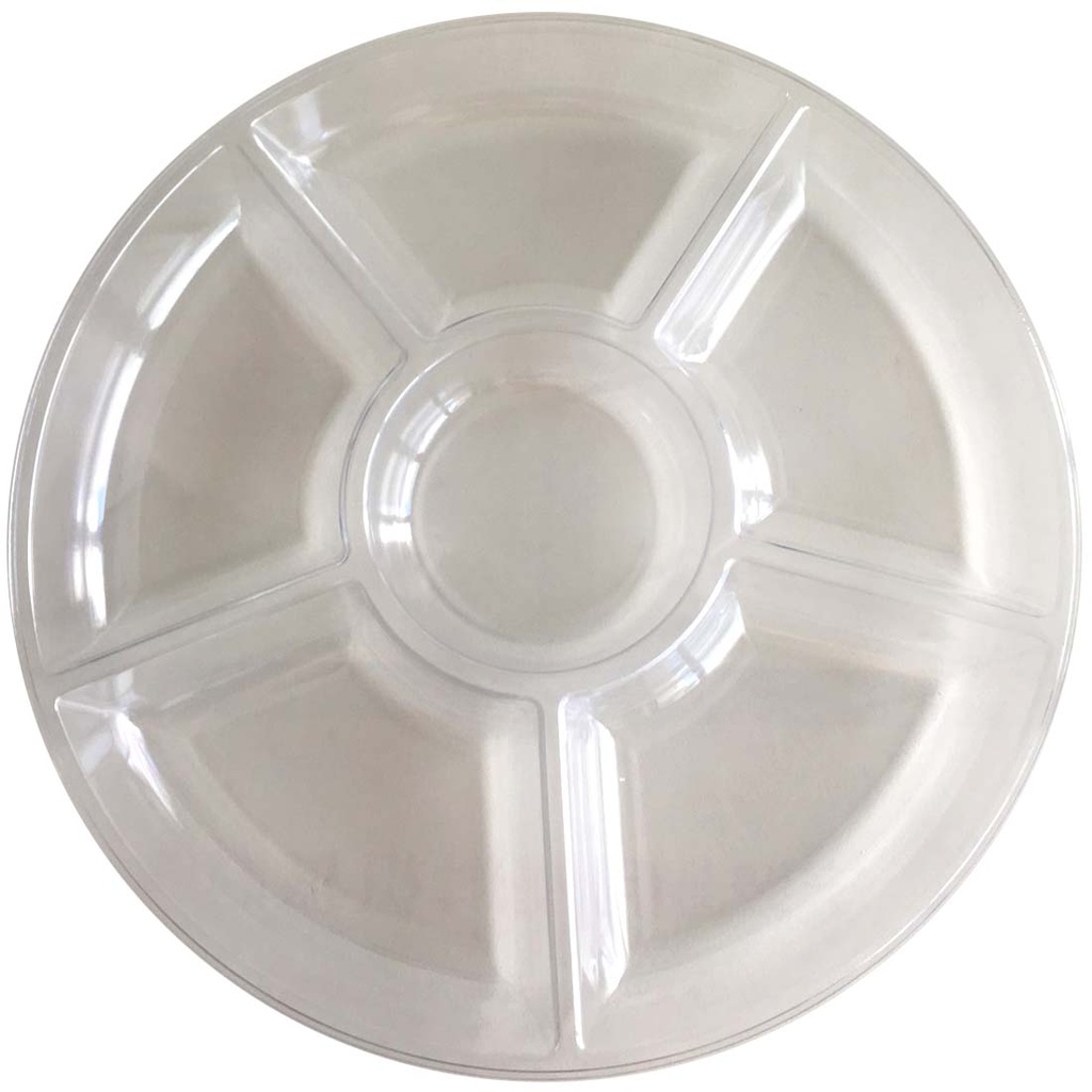 CROWN CRYSTAL PLASTIC TRAY ROUND 12 IN