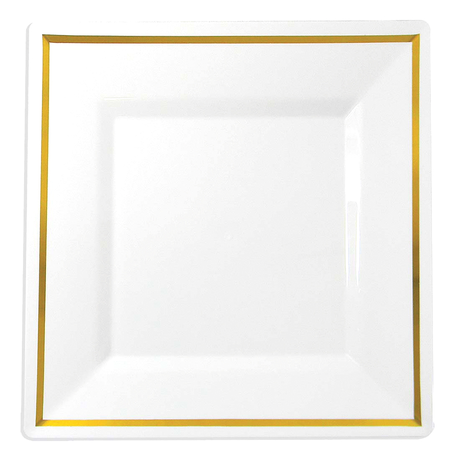 CROWN DINNER PLATE EXECUTIVE COLLECTION 10 IN 10 PK SQUARE GOLD