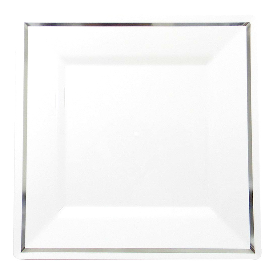 CROWN DINNER PLATE EXECUTIVE COLLECTION 10 IN 10 PK SQUARE SILVER