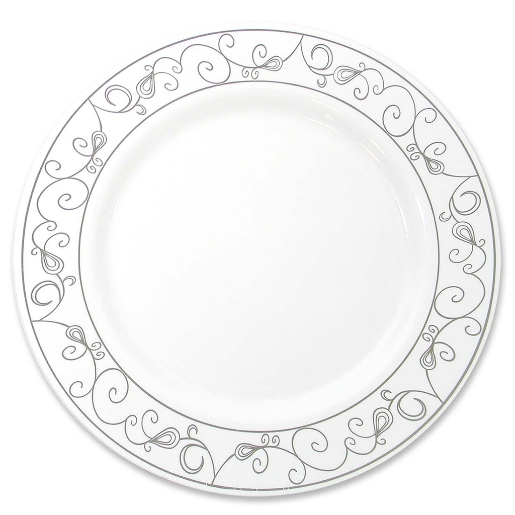 CROWN DINNER PLATE PLATINUM COLLECTION 10 IN 10 PK