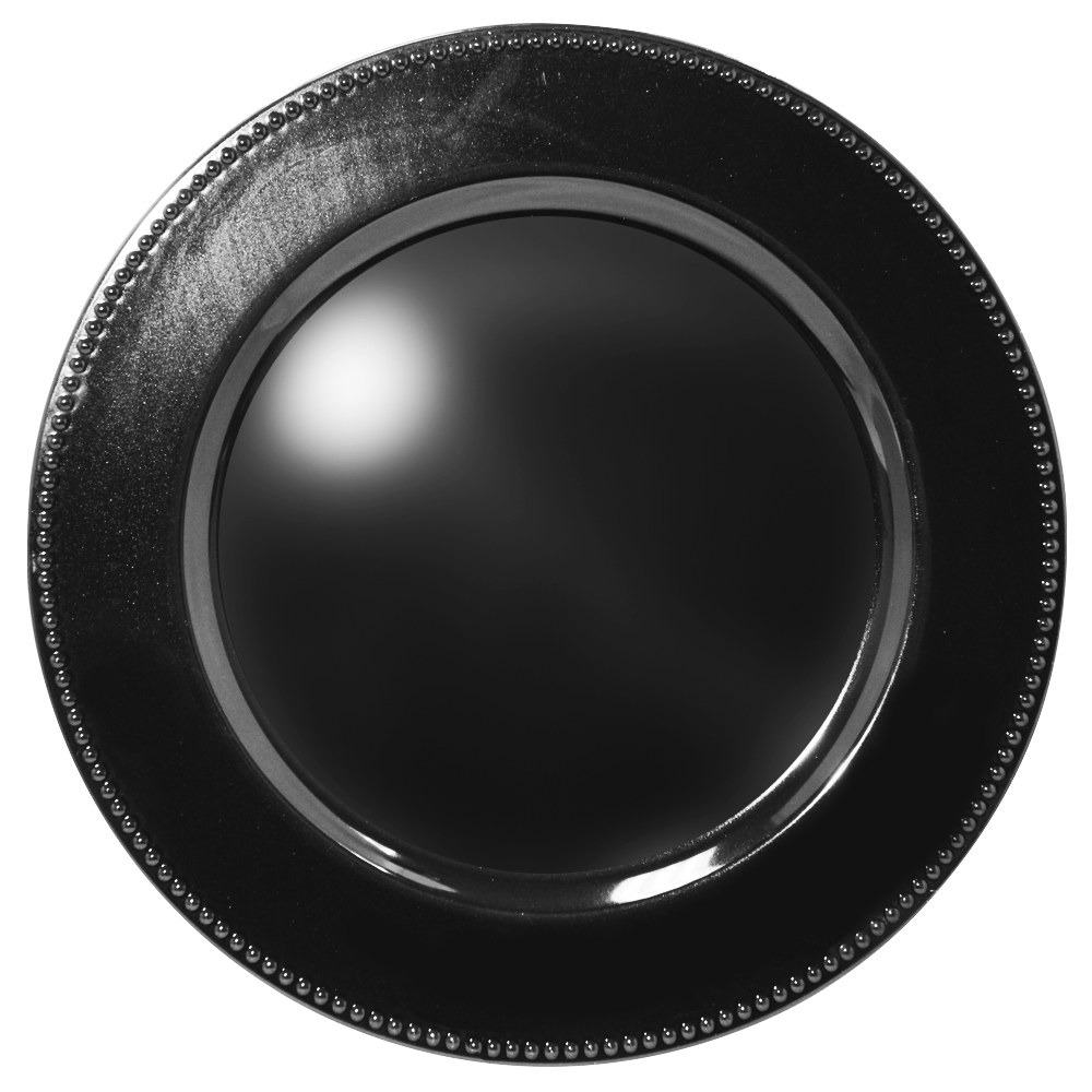 CROWN DINNERWARE 13 IN CHARGER PLATE BLACK