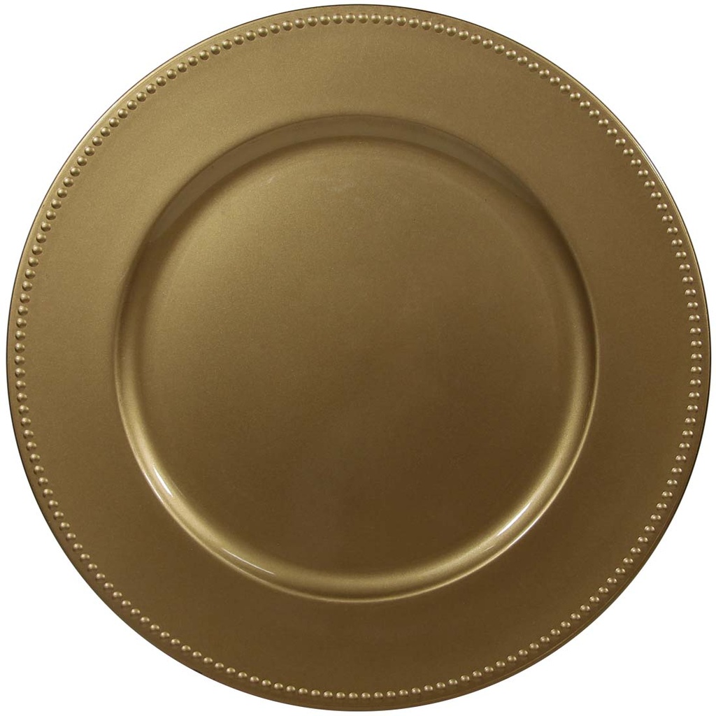 CROWN DINNERWARE 13 IN CHARGER PLATE GOLD