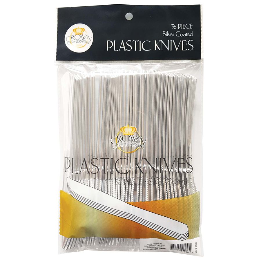 CROWN DINNERWARE PLASTIC CUTLERY 36 CT KNIFE 36 CT
