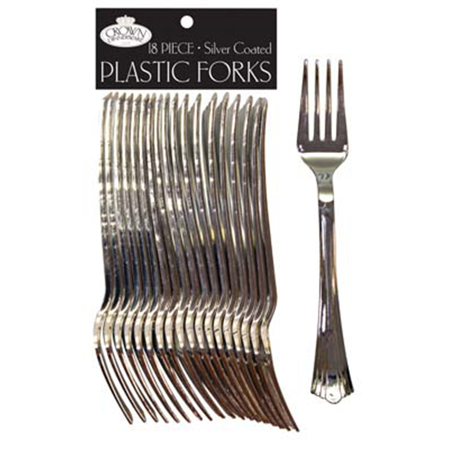 CROWN FORK 18 CT SILVER COATED